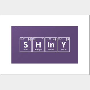 Shiny (S-H-In-Y) Periodic Elements Spelling Posters and Art